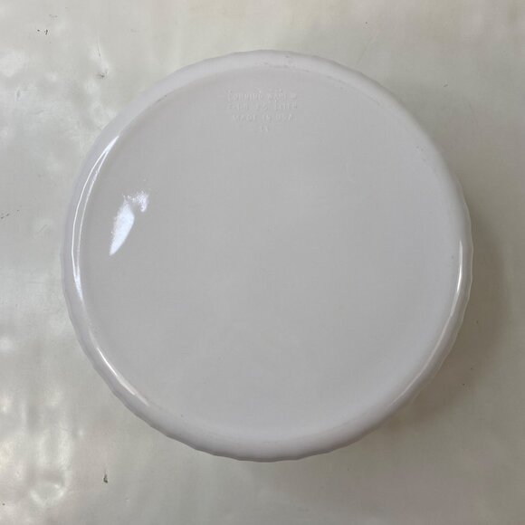 Corning Ware French White 2.5 L Round Casserole Dish Glass Lid Vintage - Picture 4 of 11